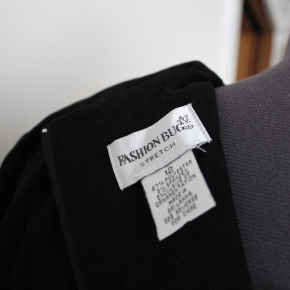 Vtg 90's Fashion Bug Black and tan dress (size 12) - Picture 6 of 6